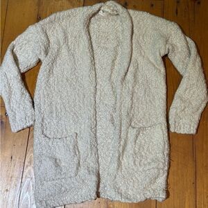 Altar'd State Cream Textured Knit Plush Cardigan Size S
